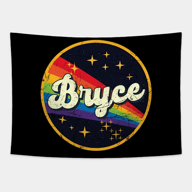 Bryce // Rainbow In Space Vintage Grunge-Style Tapestry by LMW Art