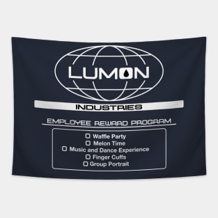 Severance- Lumon Employee Rewards Program- on dark Tapestry