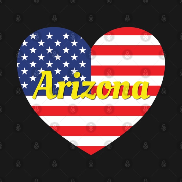 Arizona American Flag Heart by DPattonPD