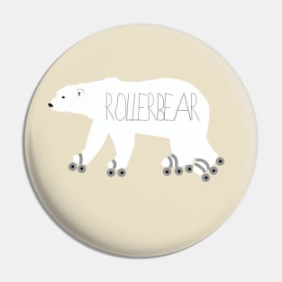 Roller Skating Polar Bear Pin