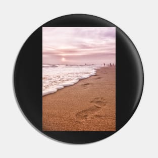 Footprints by the Sea Pin