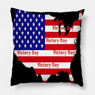 Victory Day Flag usa Pillow