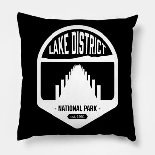 Lake District National Park Logo Badge Design Pillow