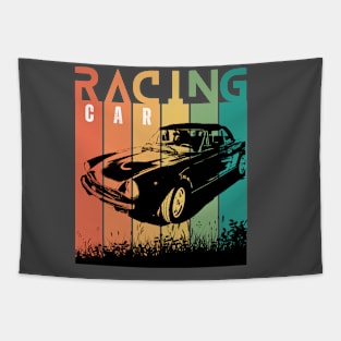 Vintage Racing Car Tapestry