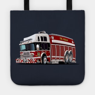 Cartoon firetruck Tote