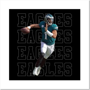 Jalen Hurts Away Jersey Poster for Sale by designsheaven