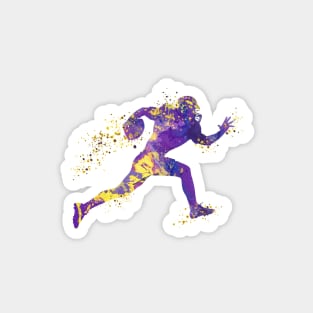 American Football Player Watercolor Sports Gift Magnet
