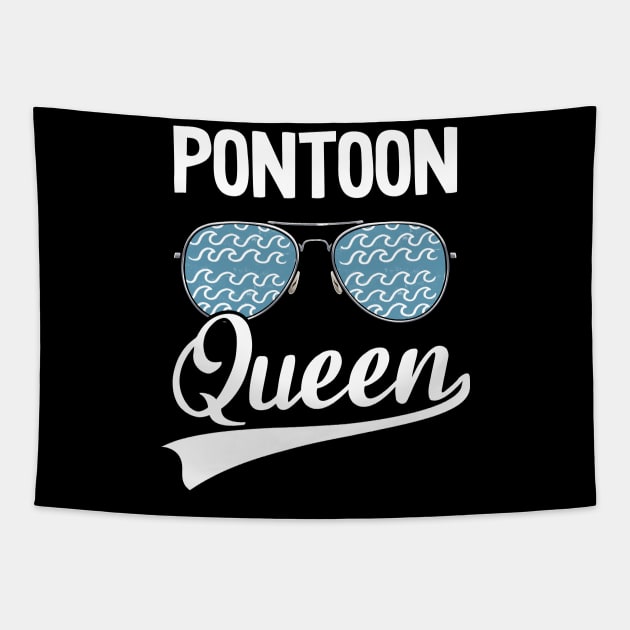 Pontoon Queen Funny Pontoon Tapestry by Kuehni