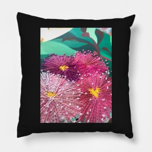 Pink Gum Flowers by Leah Gay Pillow