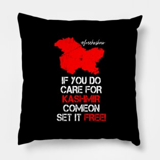 #freekashmir If You Do Care Kashmir Come On Set It Free! Pillow