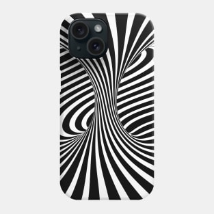 Swirl Lines Black and White Phone Case