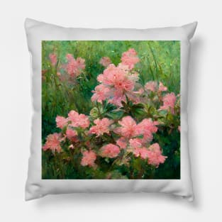 Dreamy fields of azaleas IV Pillow