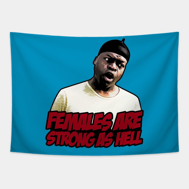 Females are strong as hell Tapestry by creativespero