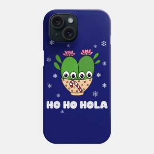 Ho Ho Hola - Cacti Couple In Christmas Candy Cane Bowl Phone Case