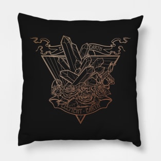 Element of earth with ribbon BW Pillow