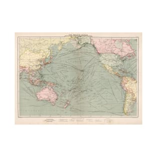 Vintage Pacific Ocean Navigational Map (1905) T-Shirt