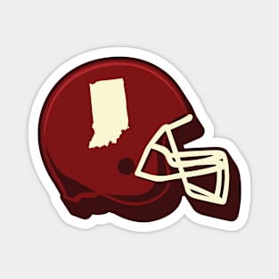 Indiana Outline Football Helmet Magnet