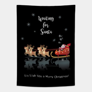 Waiting for Santa - Winter Holiday Christmas & Happy New Year Tapestry