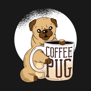 Cute Coffee Pug Shirt, Coffee And Dog Lover Gift, Pug Mama T-Shirt