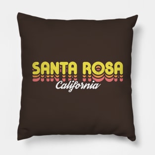 Retro Santa Rosa California Pillow
