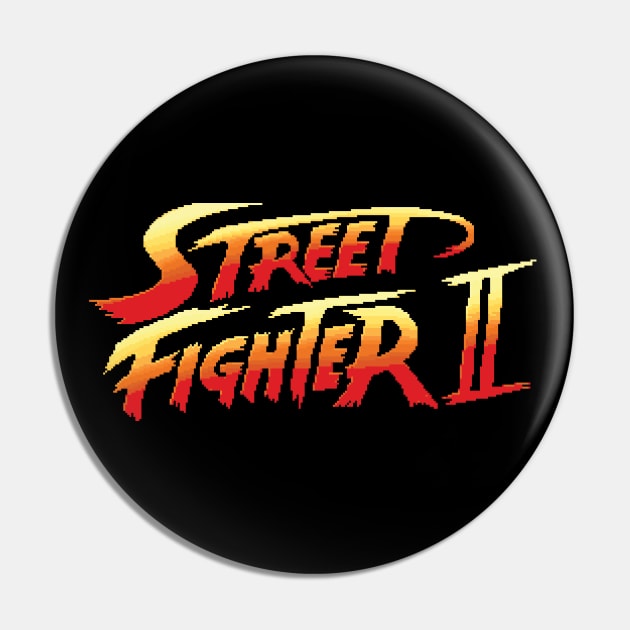 Street Fighter II Logo Pin by GraphicGibbon