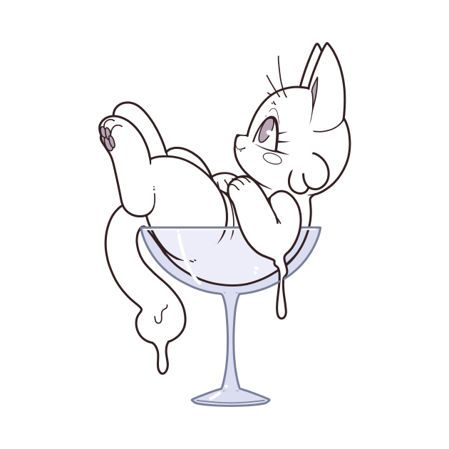 Lotion Cat in a cup by kekitopu