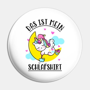 Schlafshirt süßes Einhorn Schlaf Müdigkeit Pin