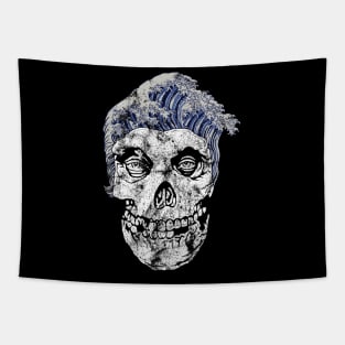 Skull Head Waves Color Tapestry