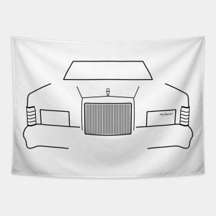 1979 vintage Lincoln Continental outline graphic (black) Tapestry