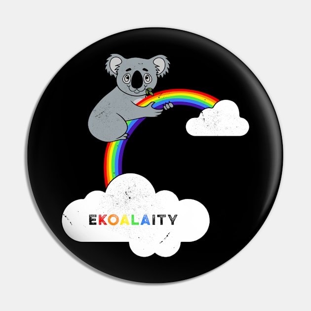 CUTE KOALA Funny Rainbow Flag Gay Pride Shirt Men Women Kids Gift Pin by clickbong12