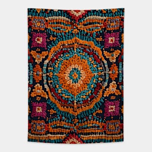 Moroccan Crochet Knitted Patchwork Tapestry