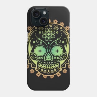 Geometric Sugar Skull Tattoo Graphic Phone Case