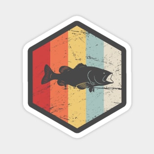 Retro Bass Fishing Magnet