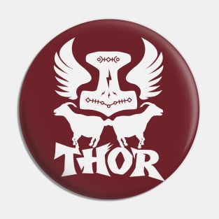 Succeed With THORS MJOLNIR GOATS EMBLEM Pin