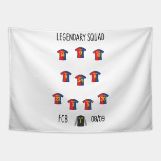 FC Barcelona squad 08/09 Tapestry