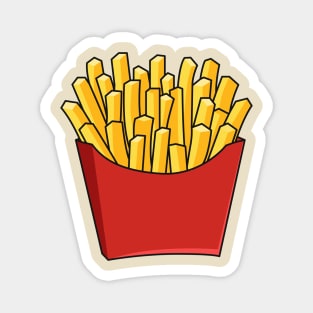 French fries cartoon illustration Magnet