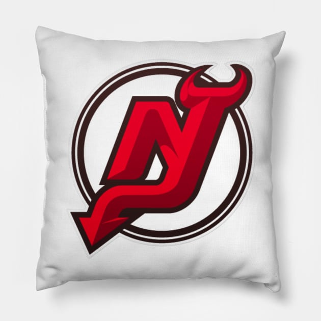 New Jersey Devils Pillow by Jedistudios 