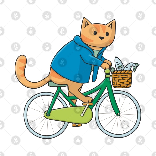 Bicycle Cat by Doodlecats 