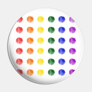 Watercolor Dots - gay pride Pin