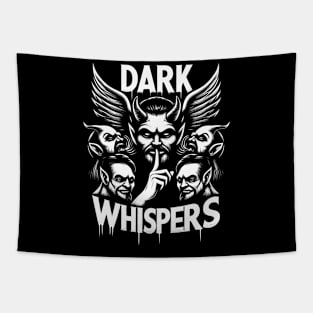 Dark Whispers, darkness whispers negative thoughts and lies into people's ears Tapestry