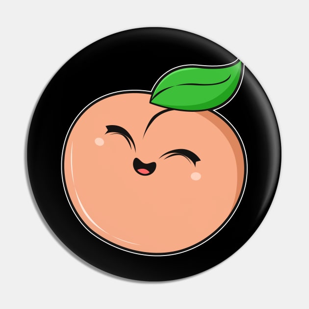 Cute Peach Pin by Imutobi