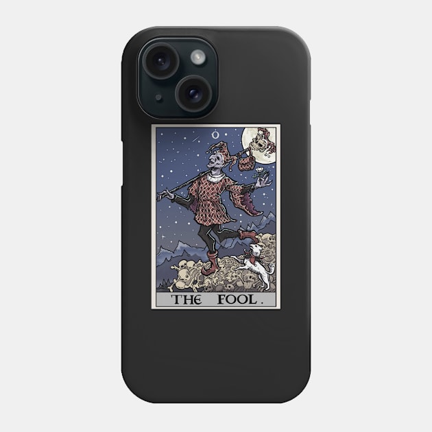 The Fool Tarot Card Gothic Halloween Creepy Clown Jester Goth Horror Phone Case by TheGhoulishGarb