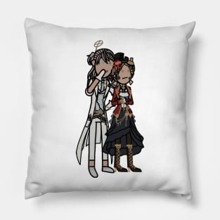 Paranormal Detective & Lockheart Cartoon 5 Pillow