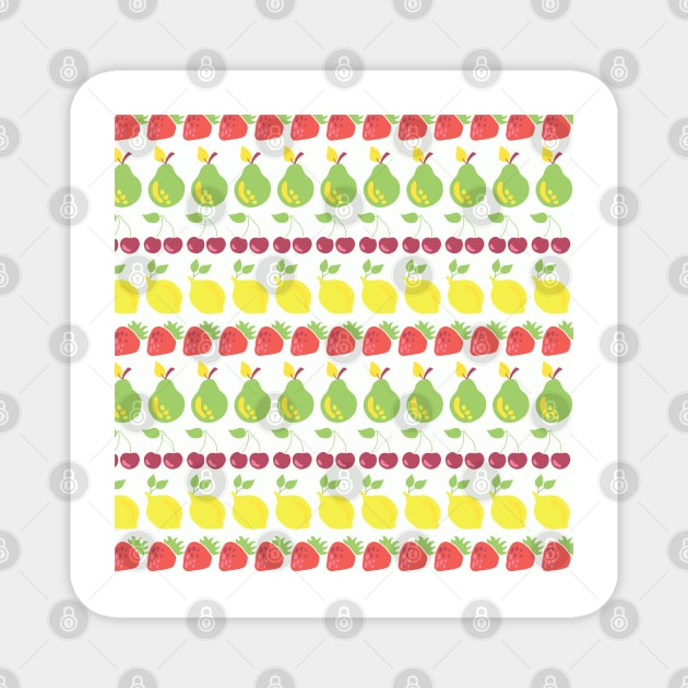 Fruit Rows Magnet by Sandra Hutter Designs