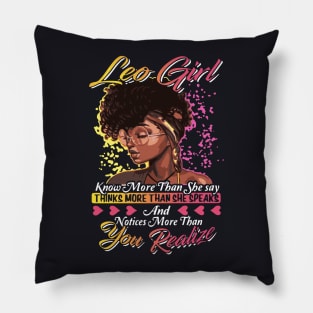 Leo Girl Know Mor Than Sh Say And Notices More Than You Realize Girlfriend Wife Pillow