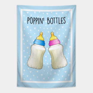 Poppin' bottles baby (blue) Tapestry