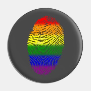 Rainbow Stripe Thumbprint Pin