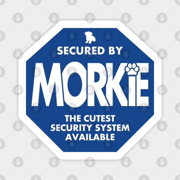 Morkie Security Service - Blue Magnet by ZZDeZignZ