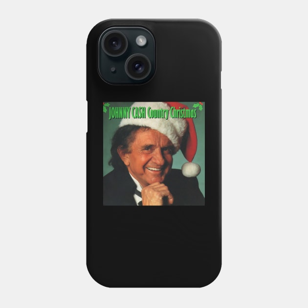 Johnny Cash Country Christmas Phone Case by HARDER.CO