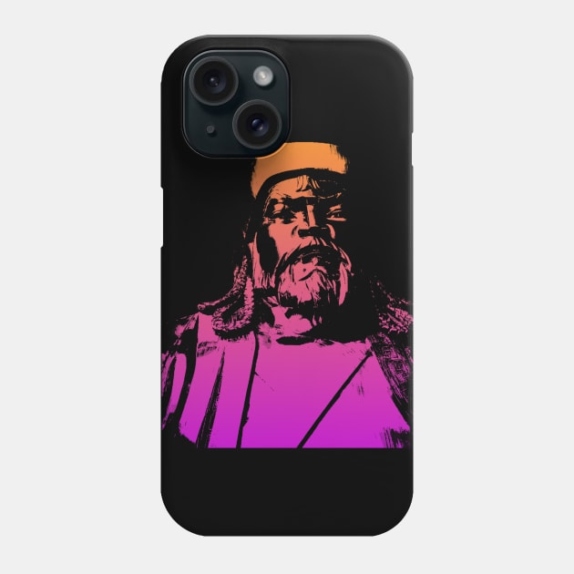 Vaporwave Genghis Khan 4212 Ulaanbaatar Phone Case by werewolfintheair